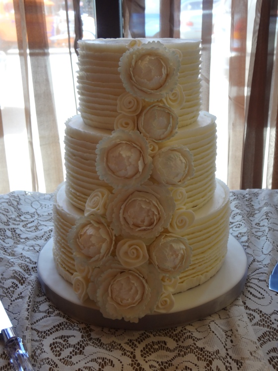 Rachel's wedding cake 6-22-13